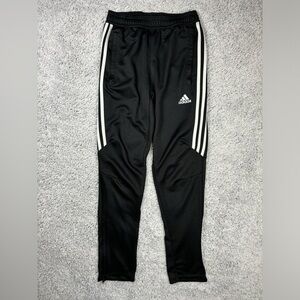 Adidas Pants Boys Medium 3 Stripes Activewear Zip Ankle Athleisure Training
